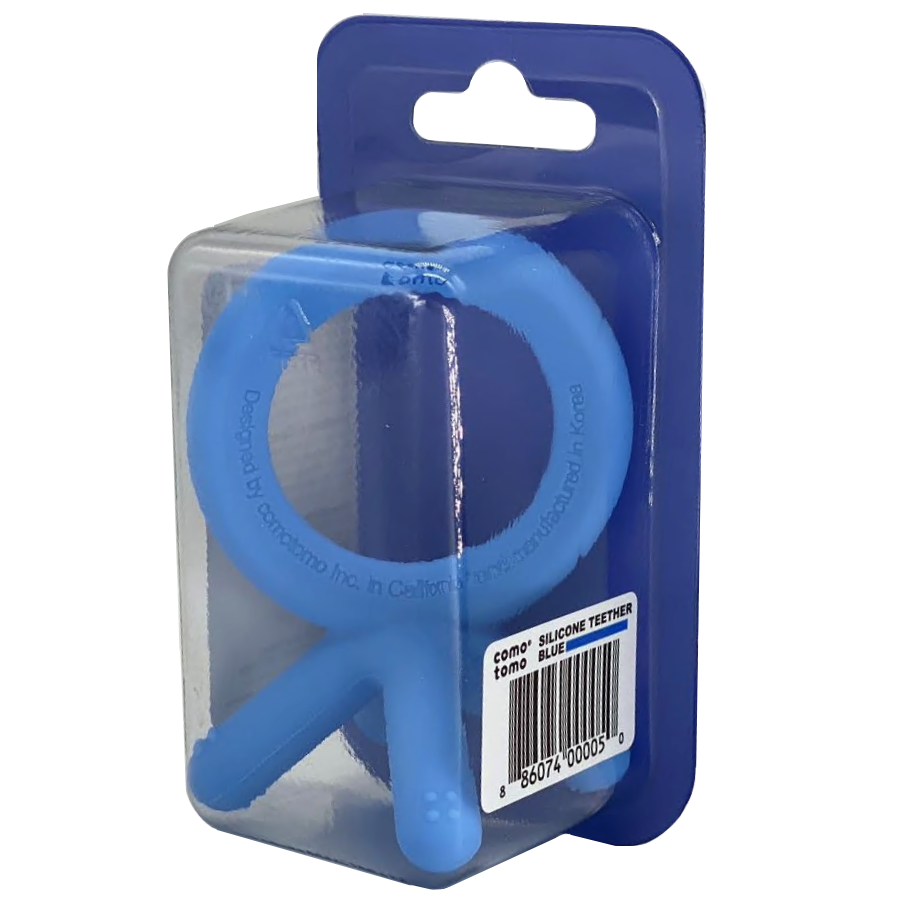 Comotomo Silicone Baby Teether Blue Abytoys