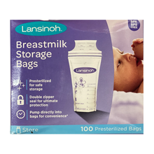 Load image into Gallery viewer, Lansinoh Breastmilk Storage Bags 6 oz - 100 ct