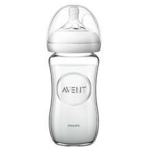 Load image into Gallery viewer, Philips Avent Natural Glass Baby Bottle 8 oz SCF703/17
