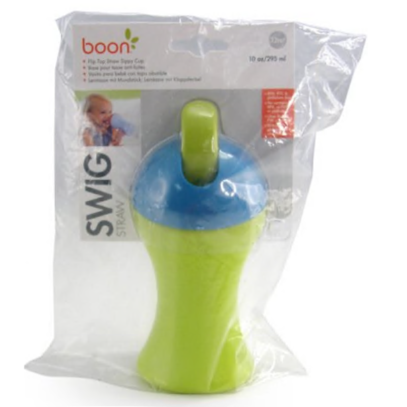Boon Swig Insulated Silicone Straw Sippy Cup - Flip Top Spill