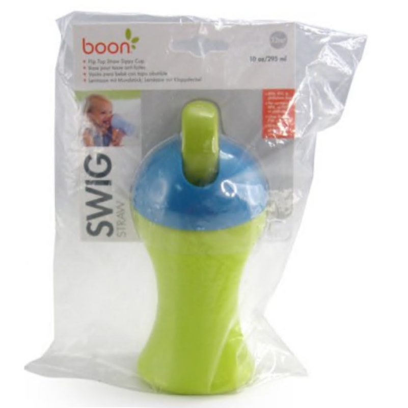 Boon Swig Flip Top Straw Sippy Cup 10 oz - Blue/Green – Abytoys