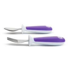 Load image into Gallery viewer, Munchkin Raise Toddler Fork & Spoon Set 12m+  - Purple