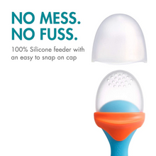 Load image into Gallery viewer, Boon Pulp Silicone Teething Feeder - Orange Blue