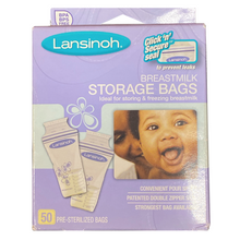 Load image into Gallery viewer, Lansinoh Breastmilk Storage Bags 6 oz - 50 ct