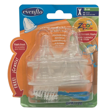Load image into Gallery viewer, Evenflo Zoo Friends Soft Anatomic Nipple with Brush X Cut 2161211