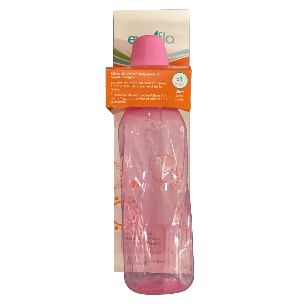 Evenflo Classic Twist Tinted Baby Bottle 8 oz 1113411 - Pink