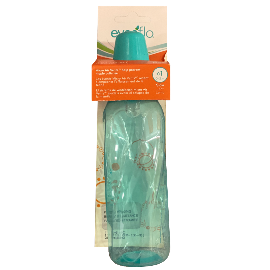Evenflo Classic Twist Tinted Baby Bottle 8 oz 1113411 - Teal