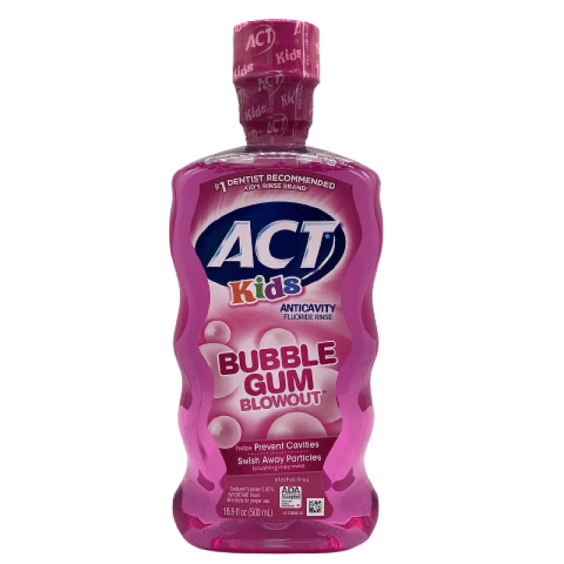 ACT Kids Bubblegum Blowout Fluoride Rinse 16.9 oz