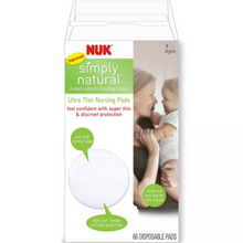 Load image into Gallery viewer, NUK Simply Natural Ultra Thin Nursing Pads - 66 ct