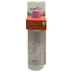 Evenflo Classic Micro Air Vents Baby Bottle 8 oz 1218111 - Pink