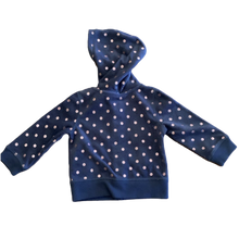 Load image into Gallery viewer, GAP Baby Hoodie Sleeve Sweatshirt 18 - 24 months - Blue &amp; Pink Dots