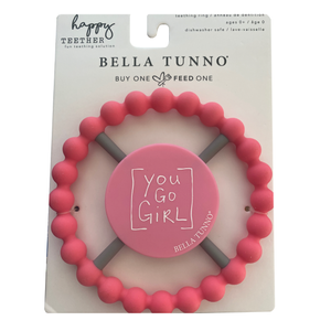 Bella Tunno "You Go Girl" Silicone Teether - Pink