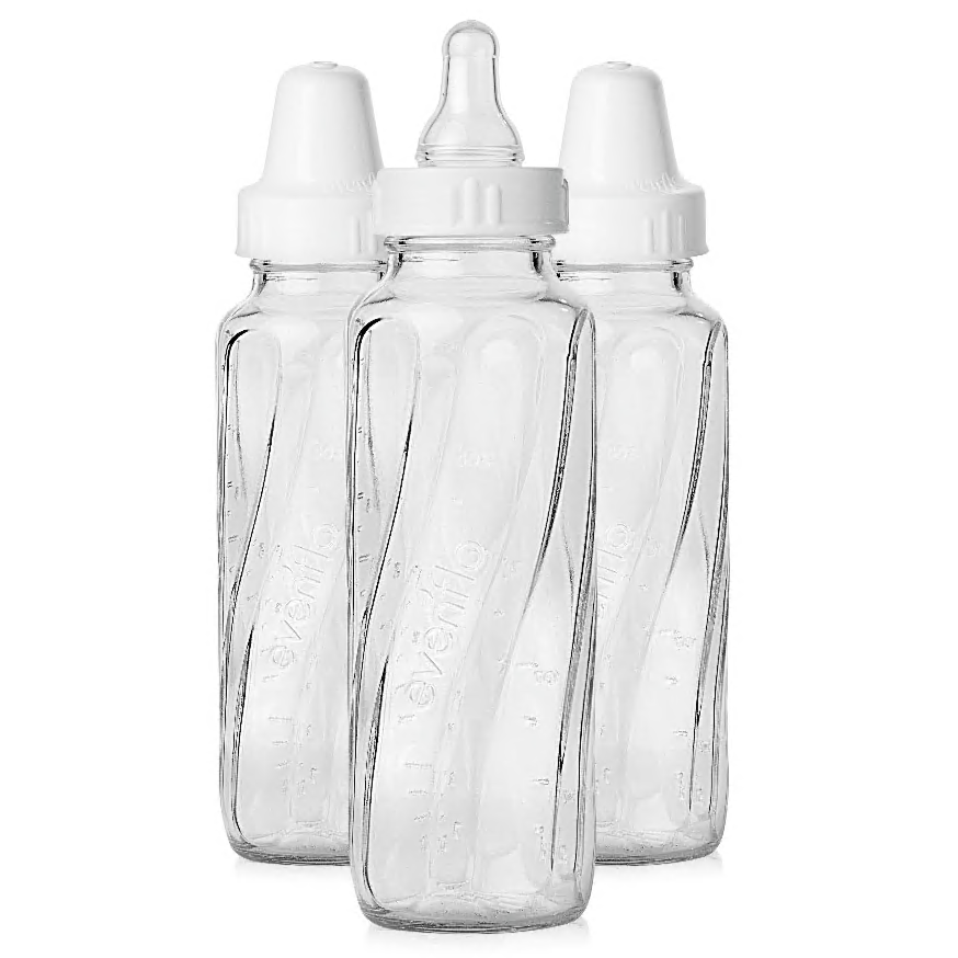 Evenflo Classic Glass + Vented Baby Bottles Set 8 oz 1028311