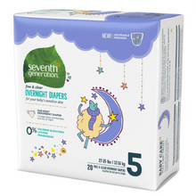 Load image into Gallery viewer, Seventh Generation Free &amp; Clear Overnight Diapers Size 5 - 20 ct