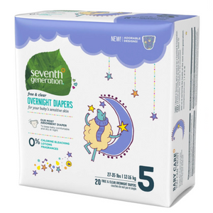 Seventh Generation Free & Clear Overnight Diapers Size 5 - 20 ct