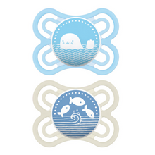 Load image into Gallery viewer, MAM Perfect Collection Pacifiers 0 - 6m - Blue/Clear