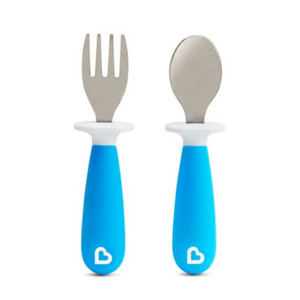 Munchkin Raise Toddler Fork & Spoon Set 12m+  - Blue