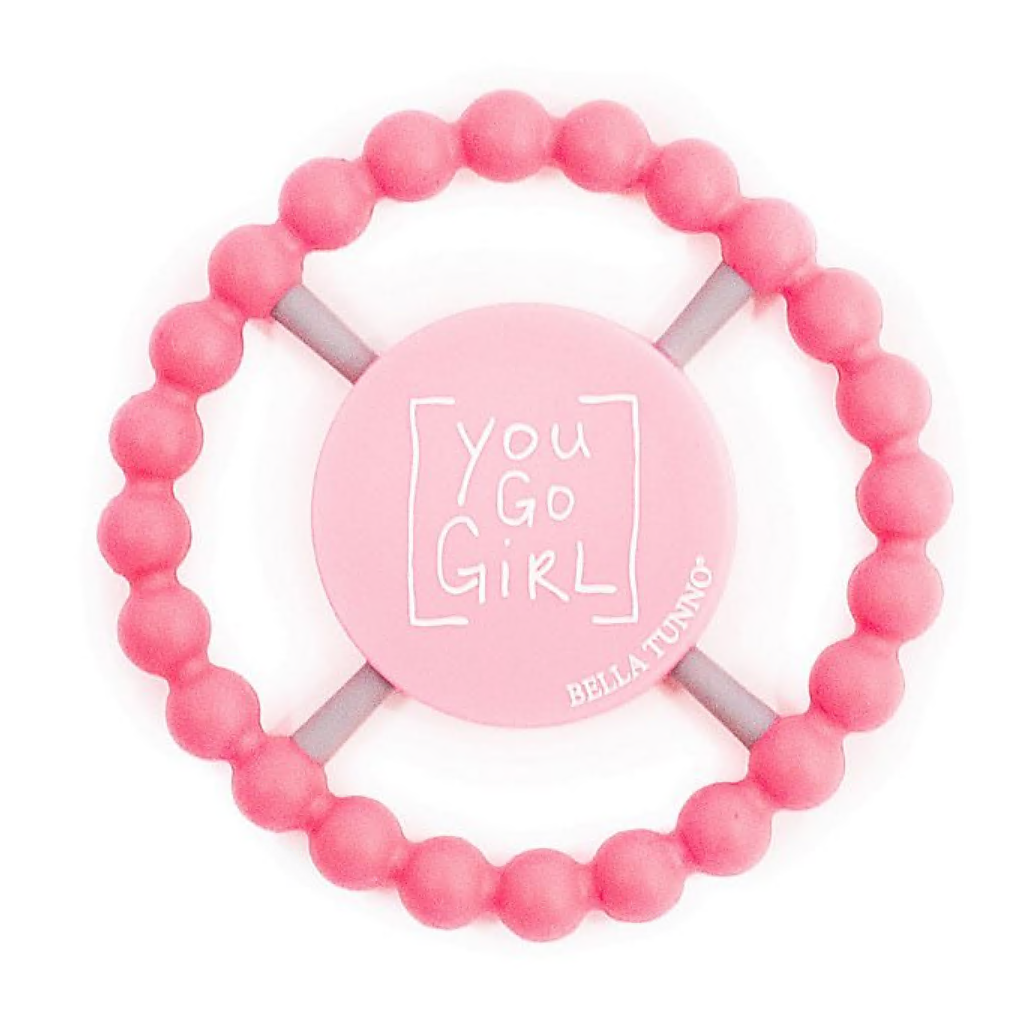 Bella Tunno "You Go Girl" Silicone Teether - Pink