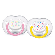 Load image into Gallery viewer, Philips Avent Contemporary Freeflow Pacifiers 6 - 18m SCF180/24 - Girl Colors