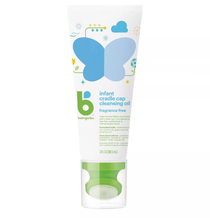 Babyganics Infant Cradle Cap Cleansing Oil Fragrance Free 3 oz