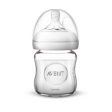 Load image into Gallery viewer, Philips Avent Natural Glass Baby Bottles 4 oz SCF701/37