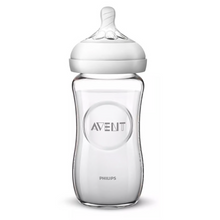 Load image into Gallery viewer, Philips Avent Natural Glass Baby Bottle 8 oz SCF703/17