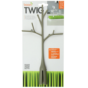 Boon Twig Grass and Lawn Countertop Drying Rack Accessory - Grey