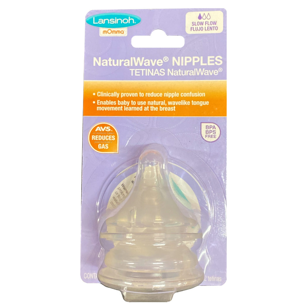 Lansinoh Natural Wave Nipples - Slow Flow