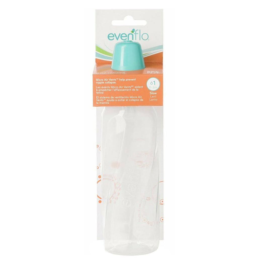 Evenflo Classic Micro Air Vents Baby Bottle 8 oz 1218111 - Teal