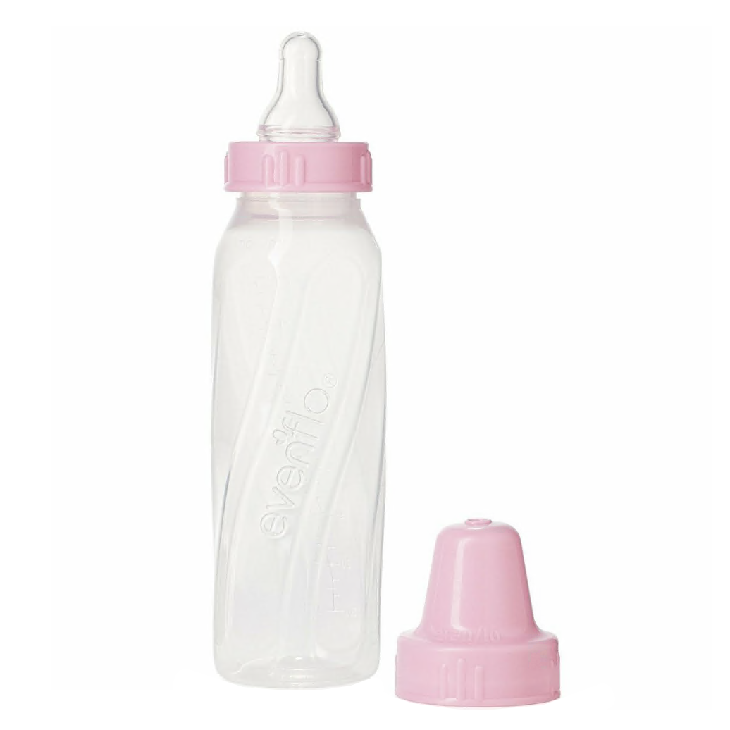 Evenflo Classic Micro Air Vents Baby Bottle 8 oz 1218111 - Pink