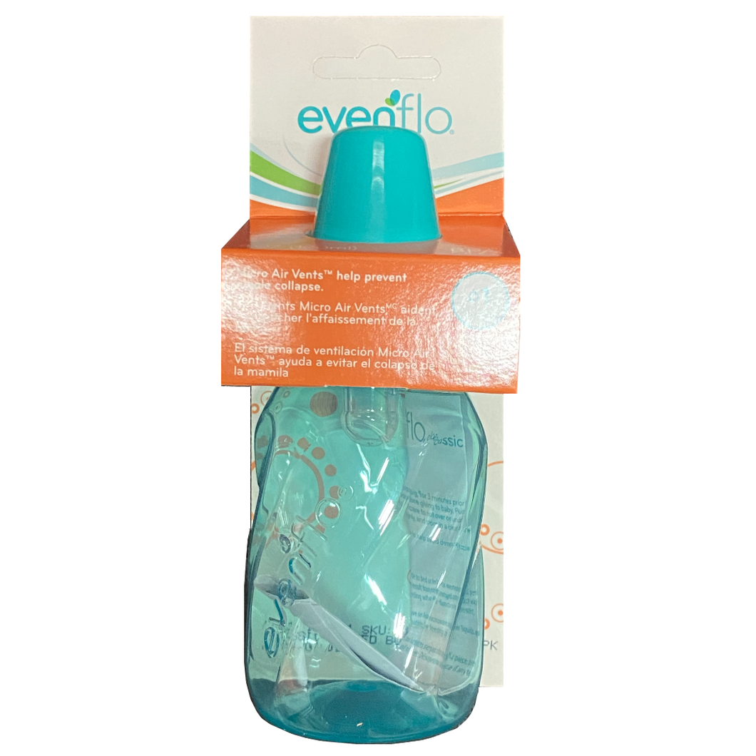Evenflo Classic Micro Air Vents Baby Bottle 4 oz 1113311 - Teal