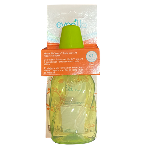 Evenflo Classic Micro Air Vents Baby Bottle 4 oz 1113311 - Green