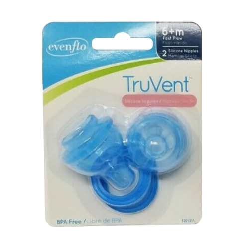 Evenflo Truvent Silicone Nipples 6m+ 1201311 - Fast Flow