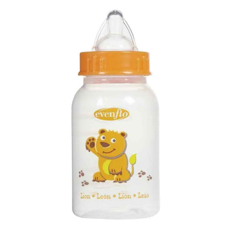 Evenflo Zoo Friends Baby Bottle With Anatomic Nipple 4 oz 1339111 - Orange