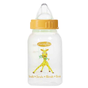 Evenflo Zoo Friends Baby Bottle With Anatomic Nipple 4 oz 1339111 - Yellow