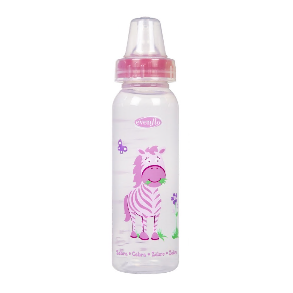 Evenflo Zoo Friends Decorated Baby Bottle oz 1338111 Pink