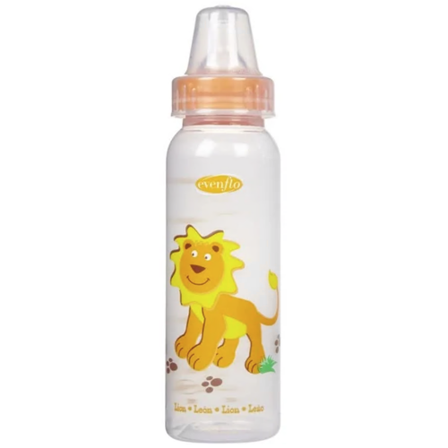 Evenflo Zoo Friends Decorated Baby Bottle 8 oz 1338111 - Orange