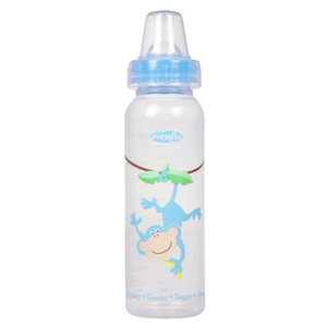 Evenflo Zoo Friends Decorated Baby Bottle 8 oz 1338111 - Blue