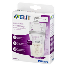 Load image into Gallery viewer, Philips Avent Breast Milk Storage Bags 6 oz SCF603/25 - 25 ct