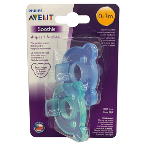Philips Avent Soothie Pacifiers Bear Shape 0 - 3m SCF194/01 - Green/Blue