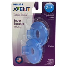 Load image into Gallery viewer, Philips Avent Soothie Pacifiers 3m+ SCF192/06 - Blue