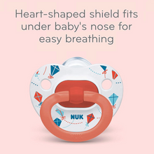 Load image into Gallery viewer, NUK Orthodontic Pacifiers Glow in the Dark 0 - 6m - White/Grey Elephants