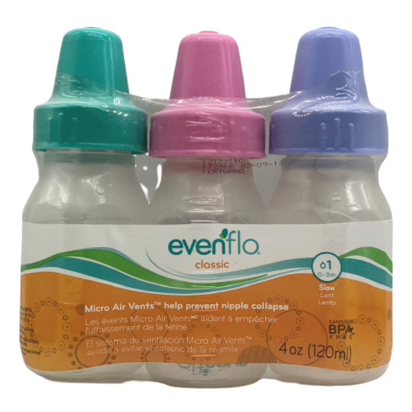 evenflo bottle set Evenflo Classic Micro Air Vents Baby Bottles Set 4 oz 1217311