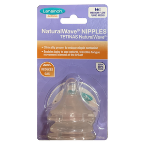 Lansinoh Natural Wave Nipples - Medium Flow – Abytoys